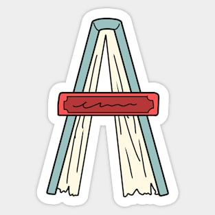 'A' book Sticker